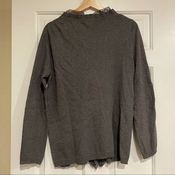 Gray Ruffle Cardigan - Picture 2 of 7